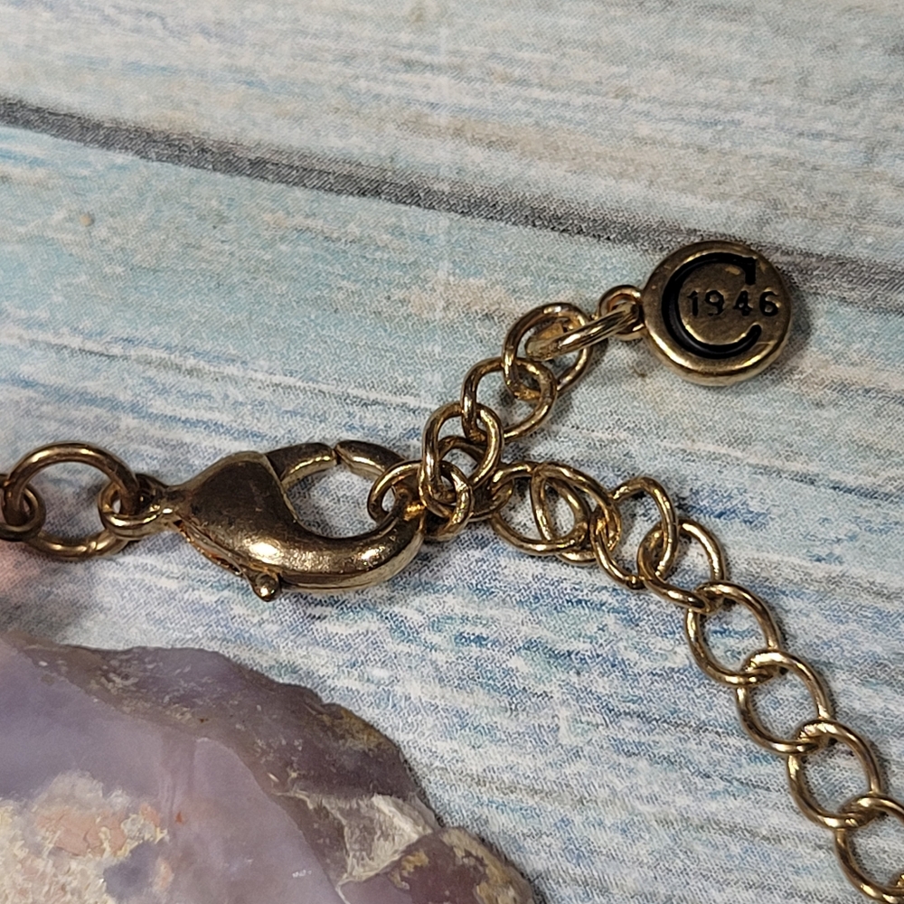 C 1946 Purple and Gold Beaded Necklace - Picture 5 of 9